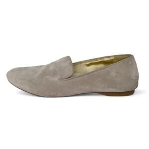 Birdies 7.5 The Starling Loafer Classic Smoking Slipper Latte Suede *flaw